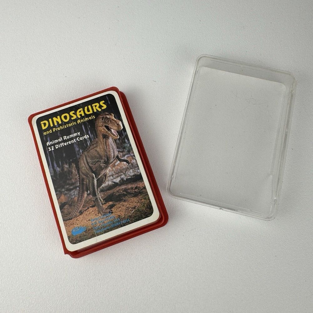 Vintage FX Schmid Animal Rummy Card Game Dinosaurs Prehistoric Animals COMPLETE - Picture 2 of 16